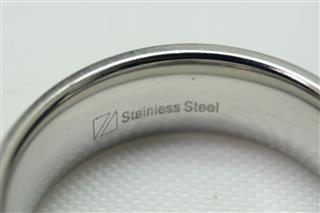 MENS STAINLESS STEEL CARBON FIBER RING WEDDING BAND WITH DIAMOND UNBRANDED SIZE